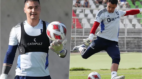 Cristóbal Campos y Cristopher Toselli pelean por el arco de la U ante Magallanes.