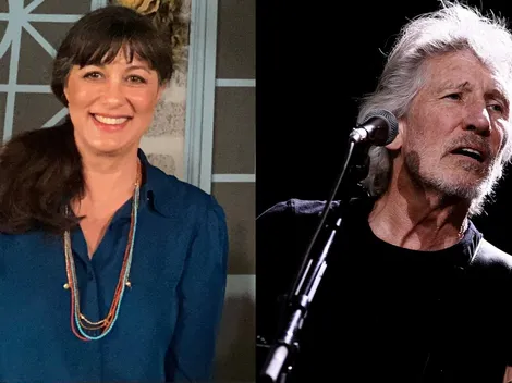 Esposa de David Gilmour barre el piso con Roger Waters