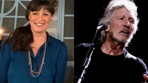 Polly Samson, la esposa de David Gilmour, y Roger Waters.