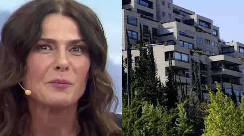 Tonka Tomicic en la entrevista y una toma general de su domicilio.