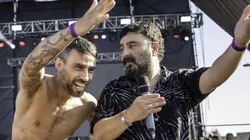 Jorge Valdivia estuvo en el escenario con la banda de cumbia argentina.