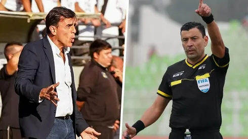 Gustavo Quinteros cargó con Fernando Véjar, saliendo en defensa Roberto Tobar.