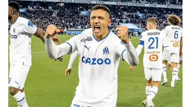 Alexis Sánchez fue figura en el triunfo del Marsella