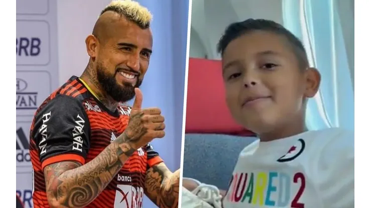 Arturo Vidal pide seguir a su pequeño hijo Emiliano, quien ya llega a los mil seguidores.