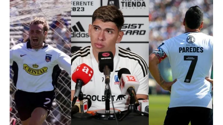 Palacios y los jugadores que usaron el 7 en Colo Colo.