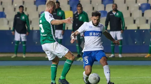 Eugenio Mena brilló en su primer partido con la UC en un amistoso en Concepción.