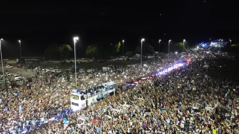 Recibimiento de los campeones en Buenos Aires