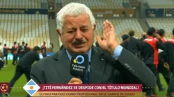 Miguel Tití Fernández se emociona en su adiós del periodismo justo en el día del título mundial de Argentina