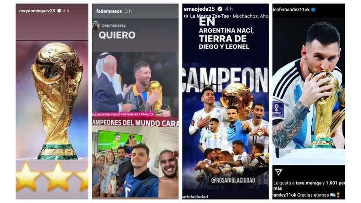 Cracks argentinos de Universidad de Chile celebran con todo el título mundial de la albiceleste