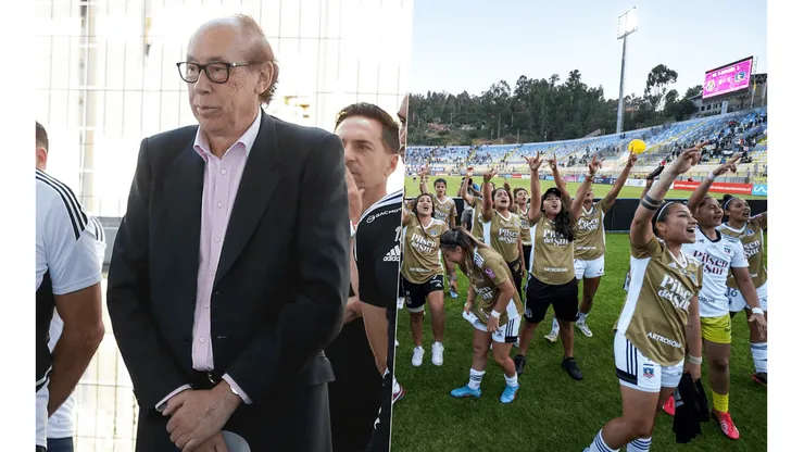 Alfredo Stöhwing celebra el título de Colo Colo Femenino ante la U
