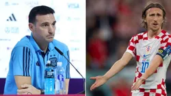 Lionel Scaloni le carga la bip a Luka Modric en la previa del Argentina vs Croacia: "Es un placer verlo jugar"