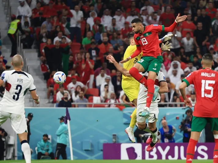 Youssef En-Nesyri bate récord con su salto en el gol de Marruecos ante Portugal