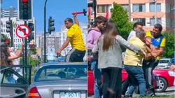Un hincha de Everton pierde los estribos y golpea a conductor brutalmente en pleno centro de Viña del Mar