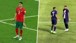 Hakimi celebra a lo Sergio Ramos tras convertir el penal con el cual Marruecos elimina a España
