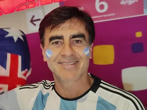 Gustavo Quinteros está en modo hincha alentando a Argentina en Qatar