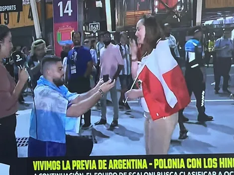 ¡El amor! Argentino pide matrimonio a su novia polaca afuera del estadio