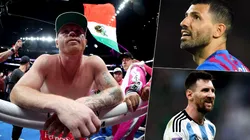 Canelo Álvarez sigue promoviendo rabia contra Lio Messi y Kun Agüero.