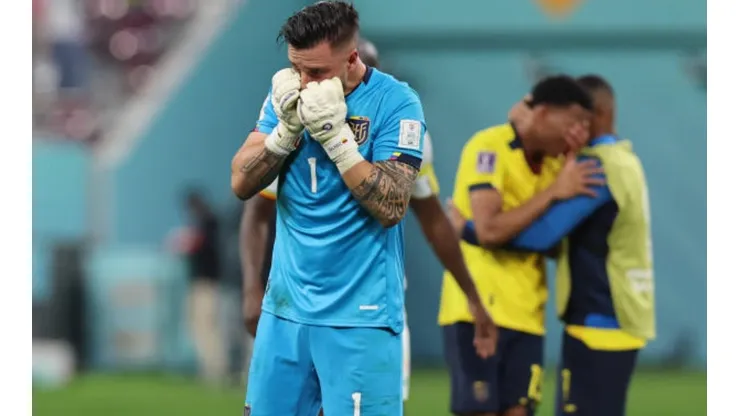 Un desconsolado Hernán Galindez llora la eliminación de Ecuador del mundial de Qatar 2022