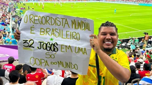 ¡Récord mundial! Hincha brasileño va a los primeros 32 partidos del mundial de Qatar 2022