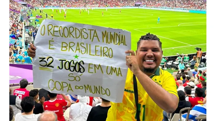 ¡Récord mundial! Hincha brasileño va a los primeros 32 partidos del mundial de Qatar 2022