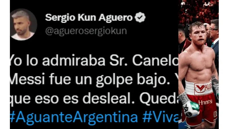 Kün Aguero salió en defensa de Leonel Messi luego de las amenzas de Canelo Alvarez