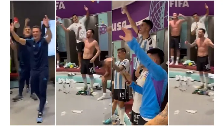 La fiesta argentina se vive en el camarín como en las afueras del estadio en Qatar tras victoria ante México