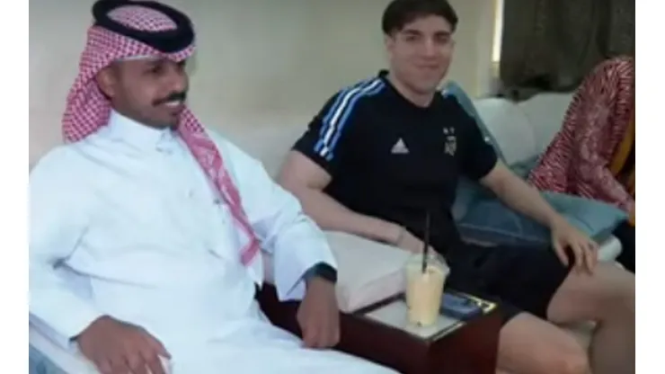 Fran MG con jeque que lo invitó a Qatar