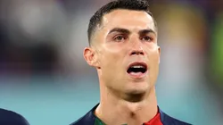 Cristiano Ronaldo emocionado entonando el himno de su país