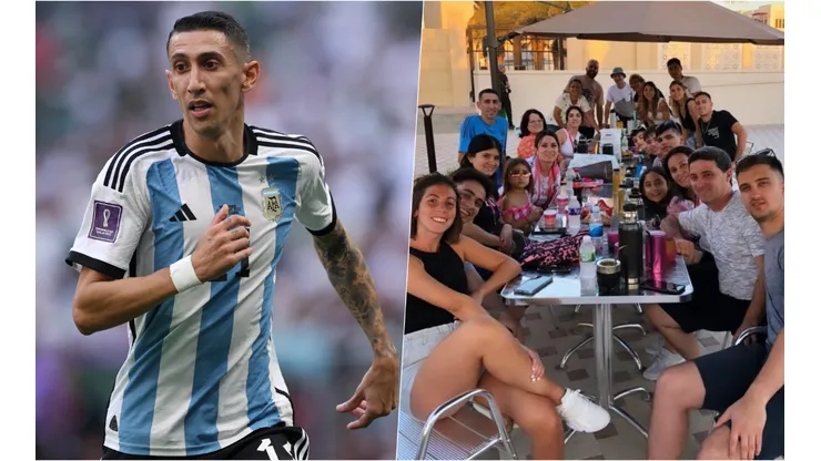 Ángel Di María recibió el apoyo de su familia para el próximo partido de Argentina.