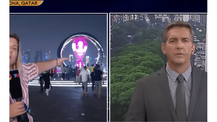 La periodista Dominque Metzger fue asaltada en Qatar 2022.