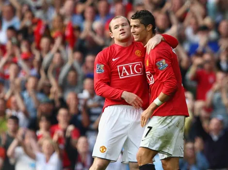 Rooney le da en el piso a su ex socio Cristiano Ronaldo