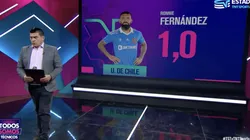 Tobi Vega no tuvo contemplación con Ronnie Fernández en la Universidad de Chile y lo evaluó con la peor nota por su desastroza presentación.