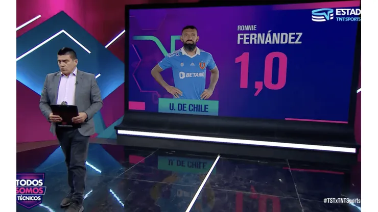 Tobi Vega no tuvo contemplación con Ronnie Fernández en la Universidad de Chile y lo evaluó con la peor nota por su desastroza presentación.