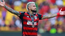 Arturo Vidal celebra la obtención de la Copa Libertadores en Ecuador