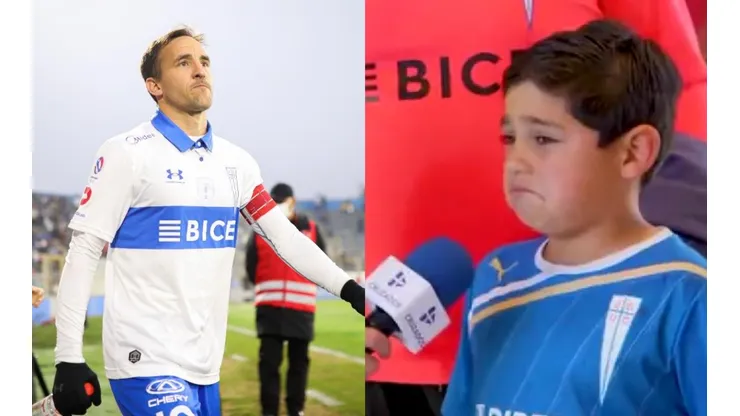 La reacción del pequeño hincha no pasó desapercibida.