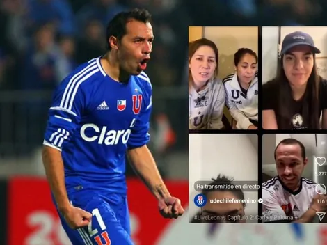 Marcelo Díaz comparte con Las Leonas durante un live