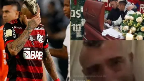 El volante no pudo aguantar las lágrimas por el velorio de su padre