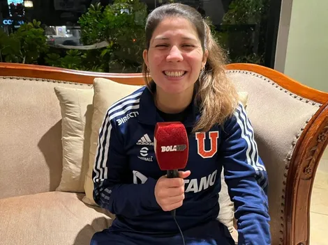 Carla Guerrero y su celebración por el gol de Junior Fernandes