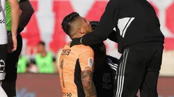 El portero tuvo un duro choque en el partido ante Curicó Unido