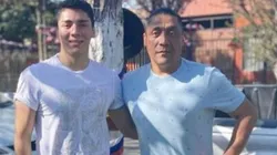 Kalule está chocho con su hijo Javier.