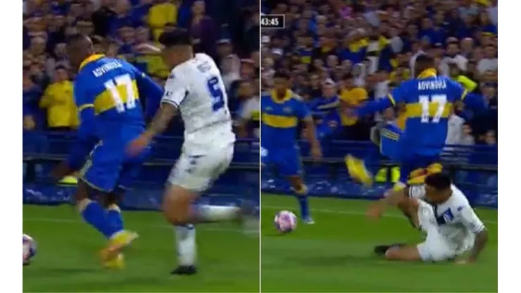 El patadón que recibió Luis Advíncula por parte de Francisco Ortega