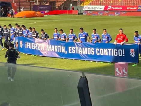 Plantel de la U muestra su apoyo a Parra ante Audax Italiano