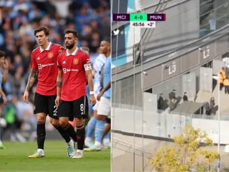VIDEO | Hinchas del United abandonaron el estadio en el primer tiempo