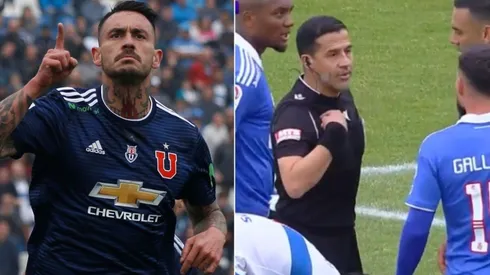 Mauricio Pinilla le cayó con todo al árbitro del partido
