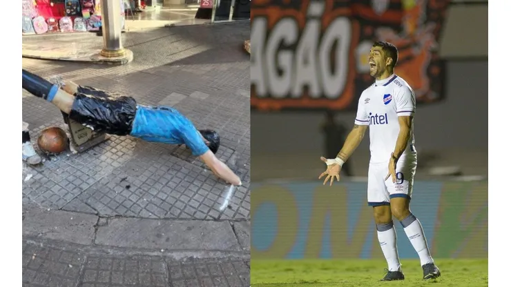 Hinchas de Peñarol destrozan estatua de Luis Suárez
