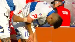 El volante sufrió una lesión al final de la primera parte