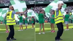En el Real Betis es todo alegría que hasta los guardias bailan