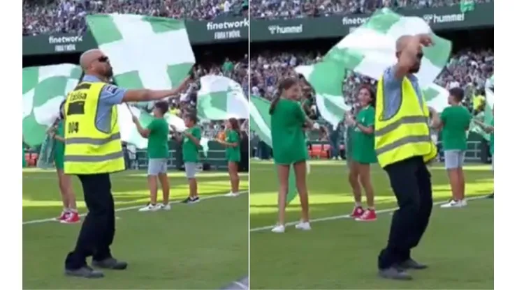 En el Real Betis es todo alegría que hasta los guardias bailan
