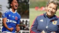 Isabel Berríos, formadora de Lucas Assadi en Universidad de Chile, mira con dicha el momento del joven jugador azul