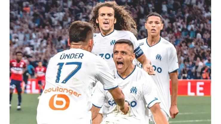 Alexis Sánchez anotó en el triunfo del Olympique de Marsella